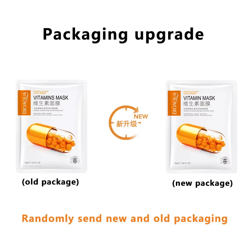 BIOAQUA Pomegranate Facial Mask Improved Drying Moisturizing Aloe Shrinking Pore Honey Moisturizing Cucumber Facial Mask