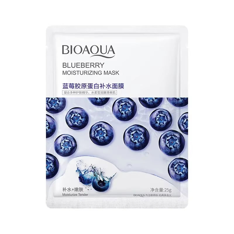 BIOAQUA Pomegranate Facial Mask Improved Drying Moisturizing Aloe Shrinking Pore Honey Moisturizing Cucumber Facial Mask