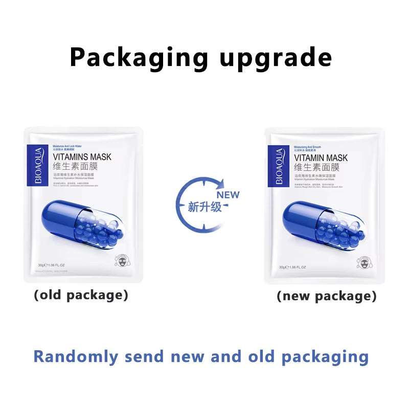 BIOAQUA Pomegranate Facial Mask Improved Drying Moisturizing Aloe Shrinking Pore Honey Moisturizing Cucumber Facial Mask