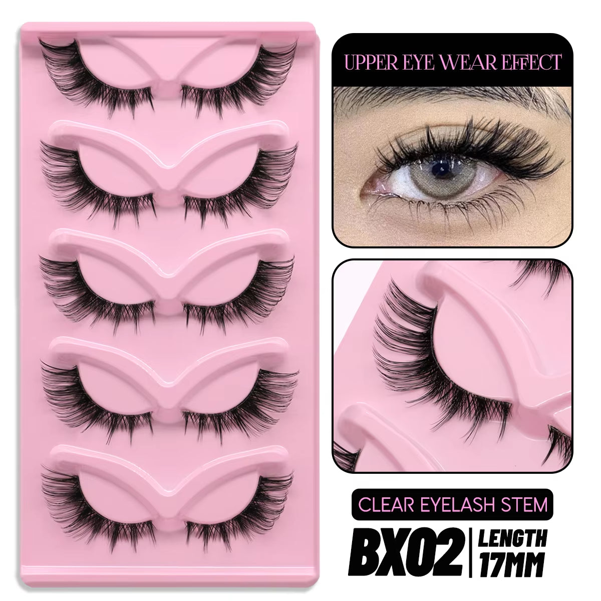 New Natural Manga Lashes Soft False Eyelashes Look like Mink False Eyelashes Wispy Manga Eyelashes Extension Makeup
