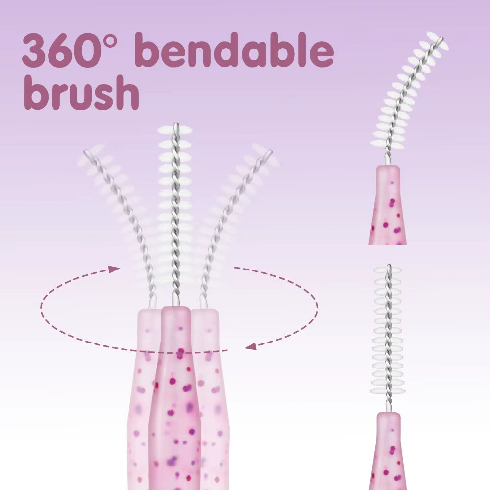 MAYOOC Mini Eyebrow Brush Brow Perm Brush Disposable Brow Lifting Brushes Bendable Micro Eyelash Brush Applicators Tools