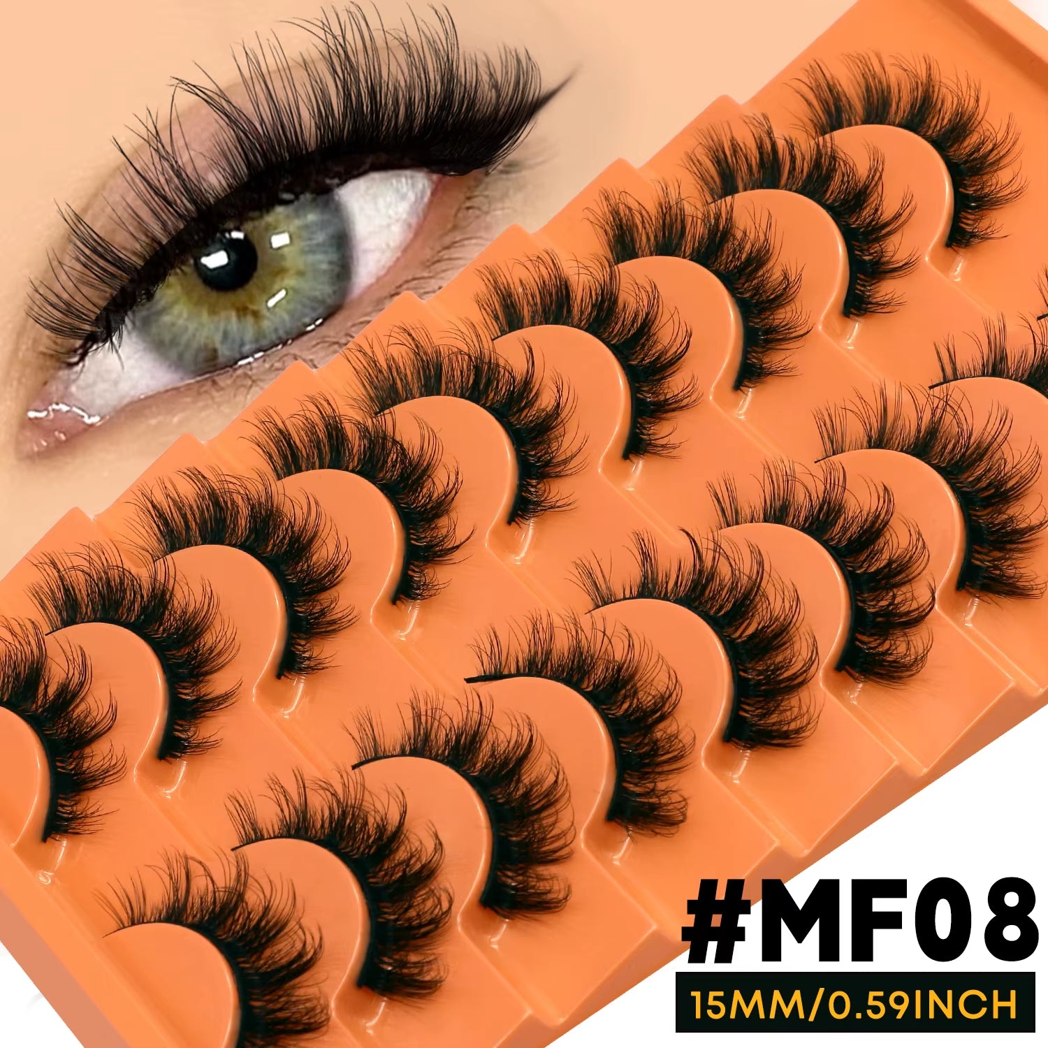 VELTRINAY Cat Eye Lashes False Lashes 3D Faux Mink Lashes Fluffy Volume Strip Lashes Cat Eyelashes Lashes Fake Eyelashes Makeup