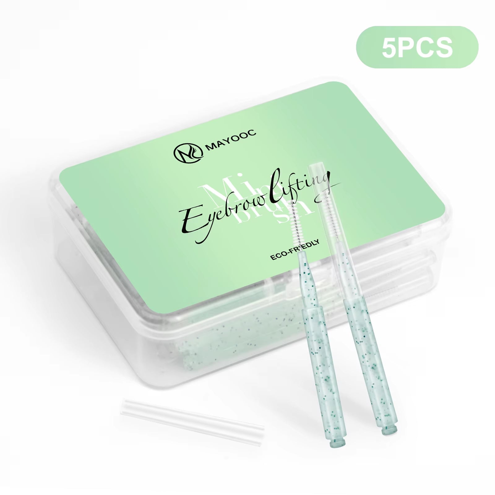 MAYOOC Mini Eyebrow Brush Brow Perm Brush Disposable Brow Lifting Brushes Bendable Micro Eyelash Brush Applicators Tools