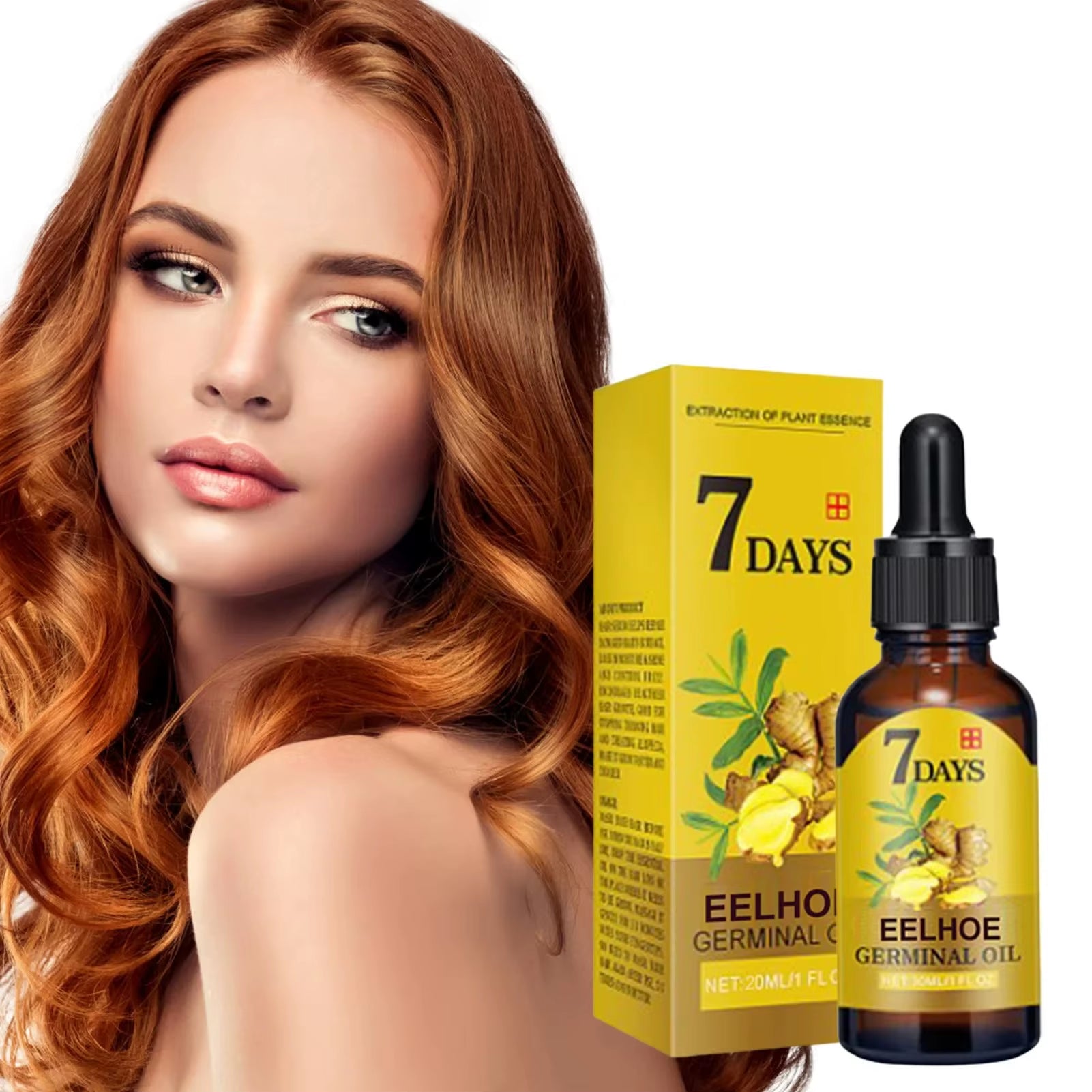 Hair Growth Serum Fast Growing Hair Essential Oil Beauty Hair Care 10/20/40Ml Dense Regrowth Ginger Hair Promoting Regeneration