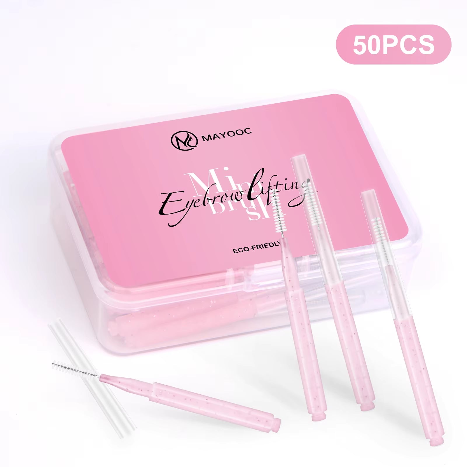 MAYOOC Mini Eyebrow Brush Brow Perm Brush Disposable Brow Lifting Brushes Bendable Micro Eyelash Brush Applicators Tools