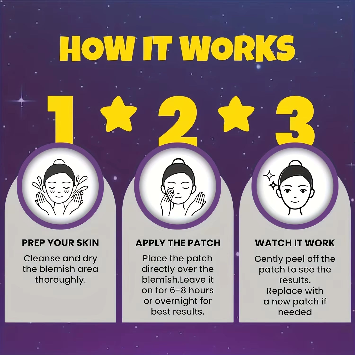 Pieces of Multi-Color Star Acne Patches, Facial Acne Patches, Concealer Acne Patches, and Pimples Patches, Ultra-Thin.