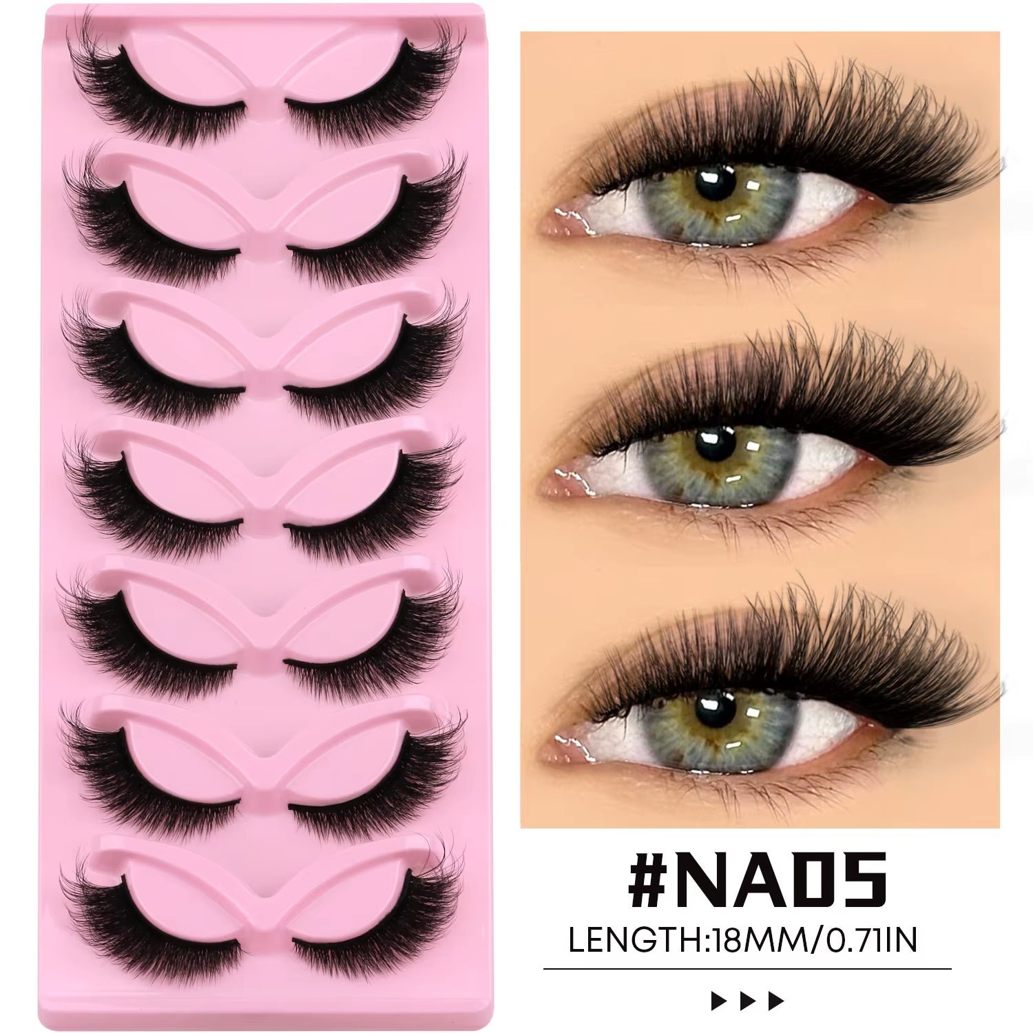 VELTRINAY Cat Eye Lashes False Lashes 3D Faux Mink Lashes Fluffy Volume Strip Lashes Cat Eyelashes Lashes Fake Eyelashes Makeup