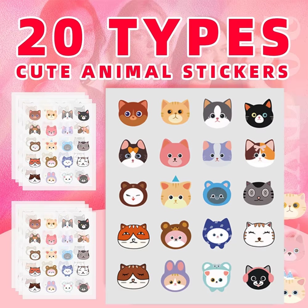 600 Pieces of Cartoon Cat Acne Patches, Facial Acne Patches,Concealer Acne Patches,And Pimples Patches,Ultra-Thin and Breathab