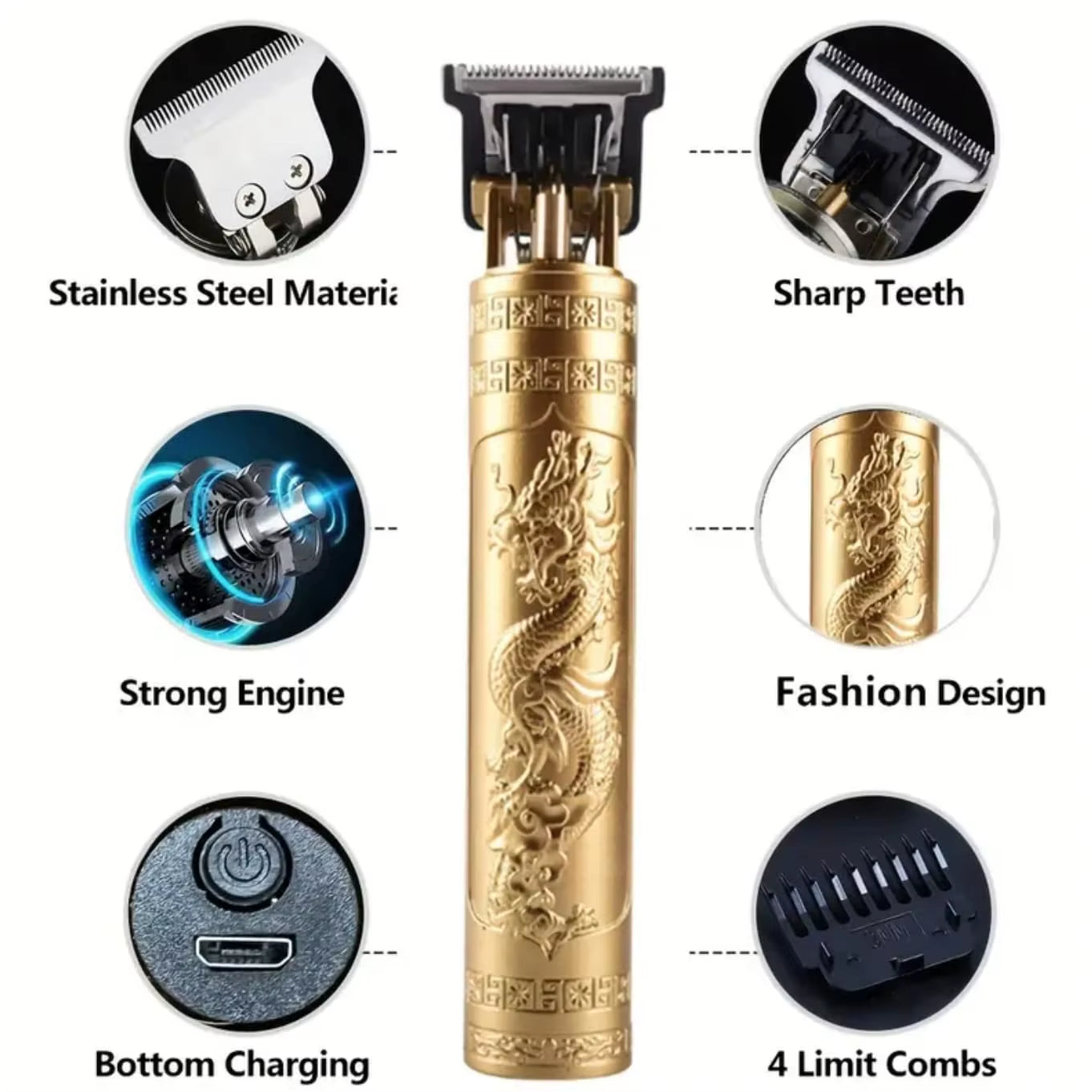 T9 USB Electric Hair Clipper for Men Hair Cutting Machine Rechargeable Man Shaver Trimmer Barber Technical Beard Trimmer