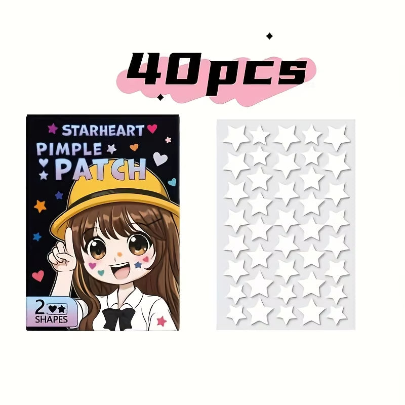 Pieces of Multi-Color Star Acne Patches, Facial Acne Patches, Concealer Acne Patches, and Pimples Patches, Ultra-Thin.
