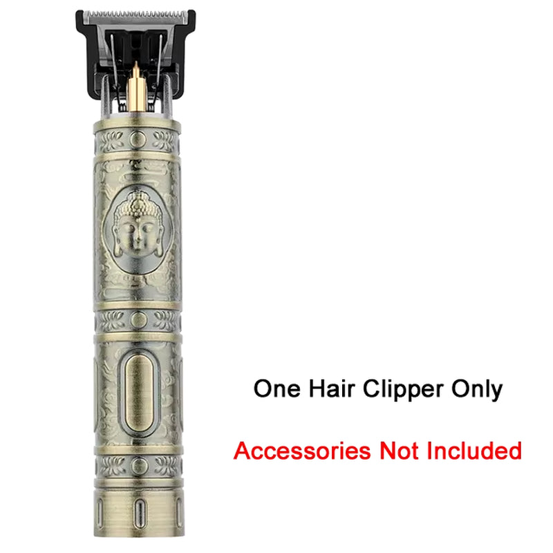 Vintage T9 Electric Hair Cutting Machine Hair Clipper Professional Men Shaver Rechargeable Barber Trimmer for Men Dragon Buddha