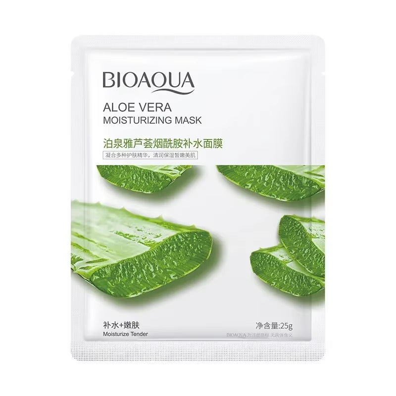 BIOAQUA Pomegranate Facial Mask Improved Drying Moisturizing Aloe Shrinking Pore Honey Moisturizing Cucumber Facial Mask